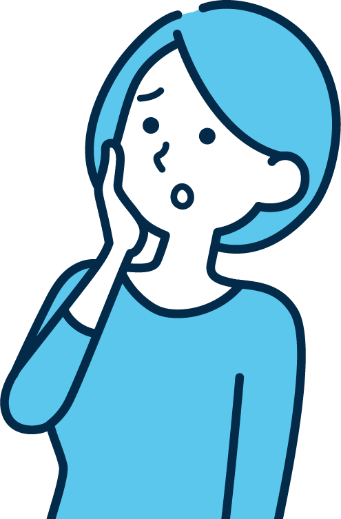 悩む女性のイラスト