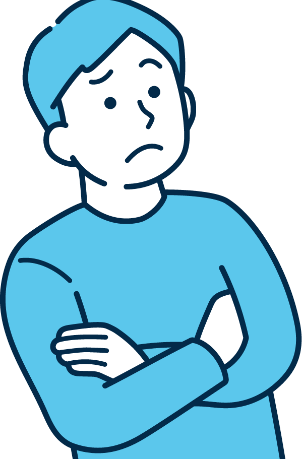 悩む女性のイラスト